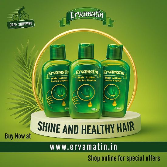 Picture of Ervamatin Hair Lotion – Pack of 3 | FREE Shipping India