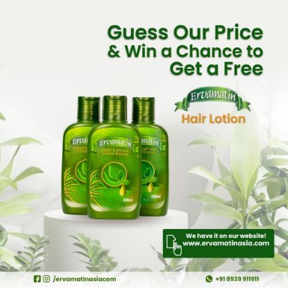 Ervamatin™ Hair Lotion 3-month supply herbal hair care bundle